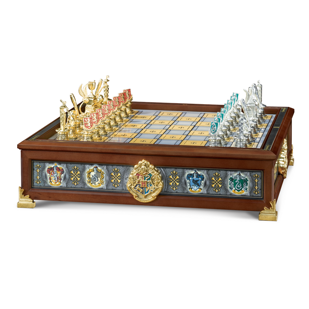 Quidditch Chess Set Silver and Gold Plated
