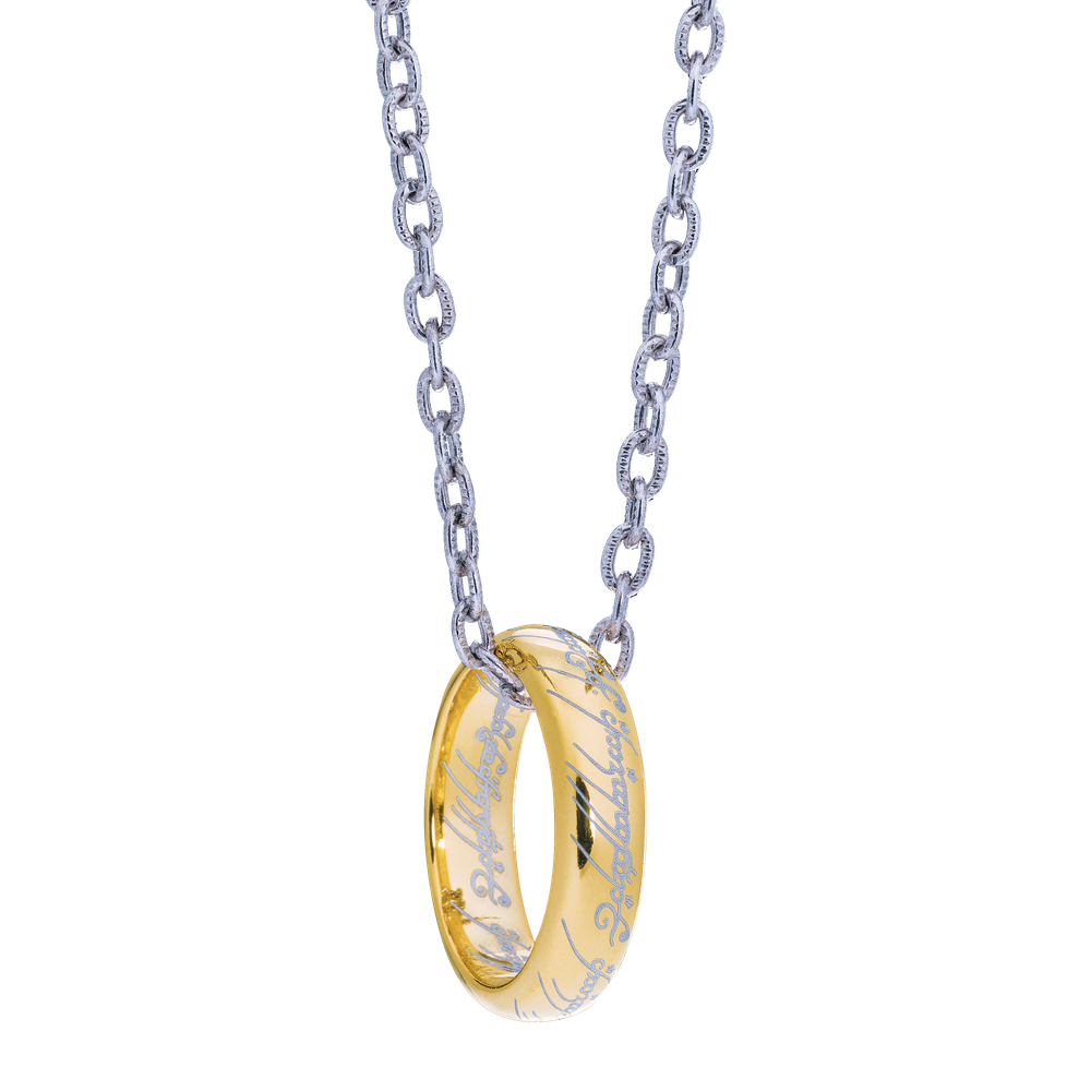 The One Ring - Etched Silver with Chain