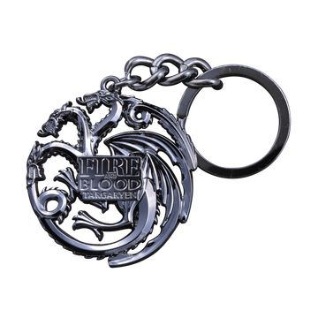 Targaryen Sigil Keychain - Gun Metal